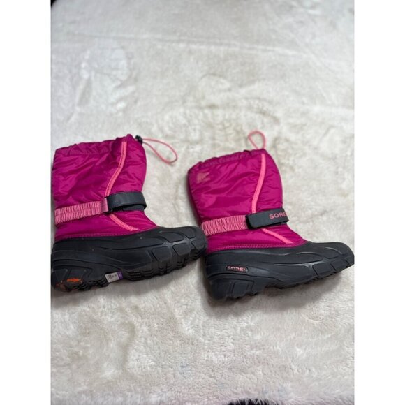 Sorel youth flurry deep blush tropic winter snow boot kids size 5 - Picture 1 of 8